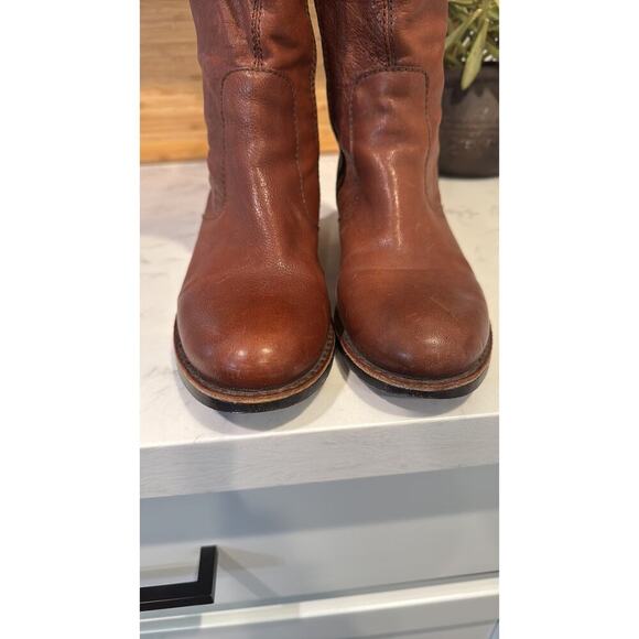 Vince Camuto Fays riding boot cognac brown leather over knee or below sz 7 - Picture 6 of 8